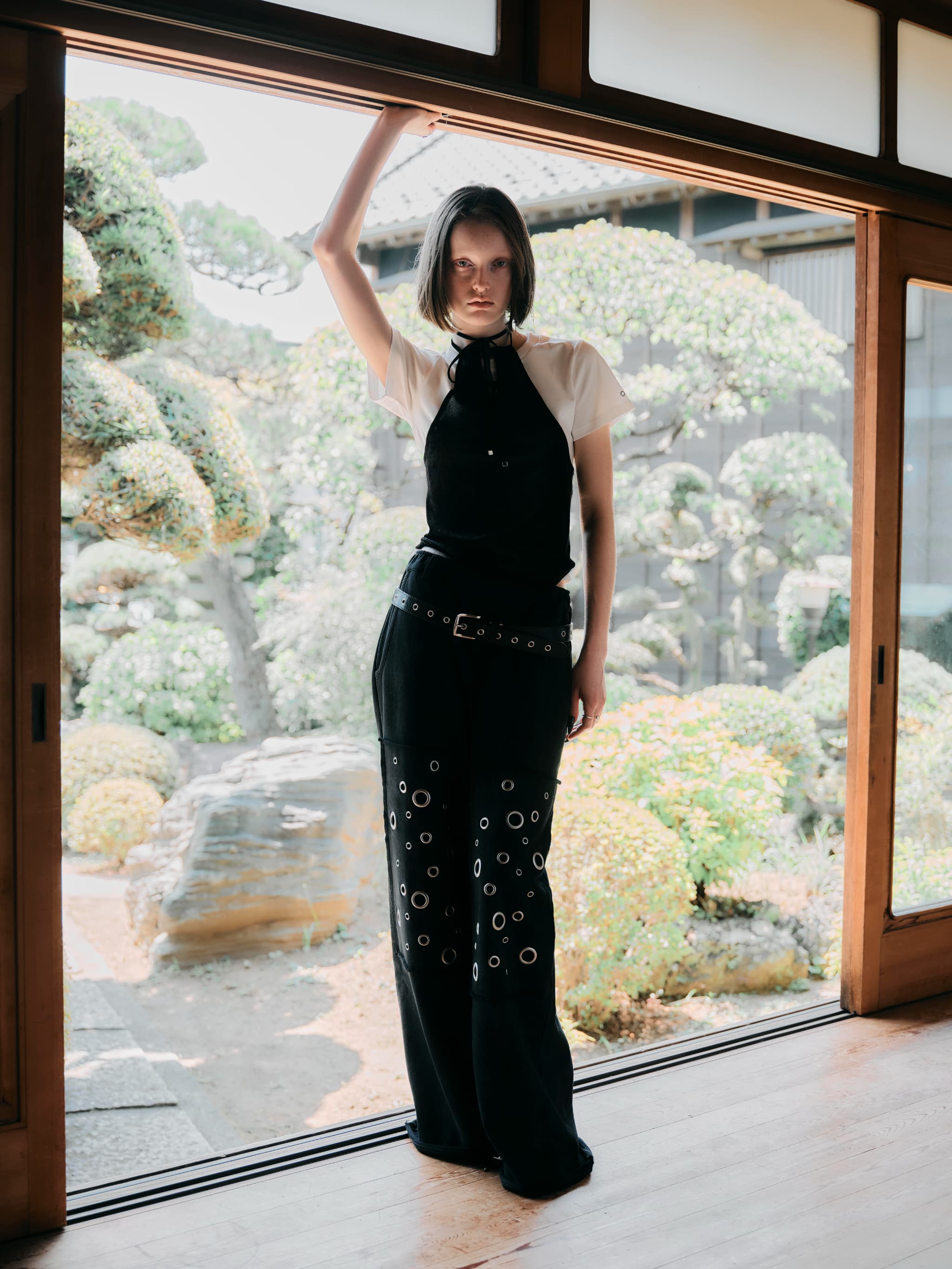 トップス VALLAN Decollete Gather Sheer Tops Decollete Gather Sheer Tops – VALLAN