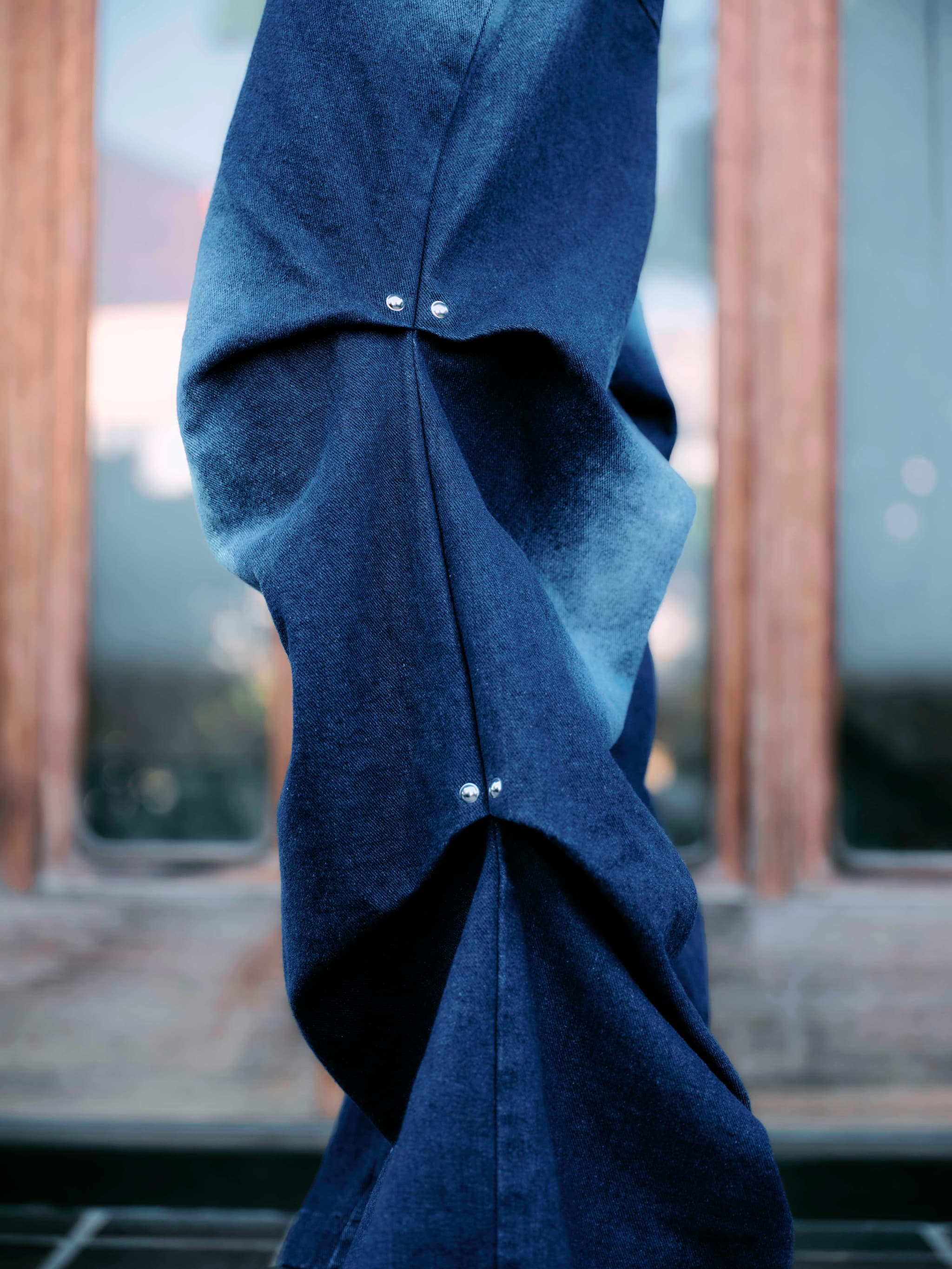 TUCK DESIGN DENIM PANTS-BLUE – TAJEN:T